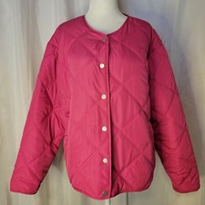 Only Viola Women's L Quilted Pink Puffer Jacket