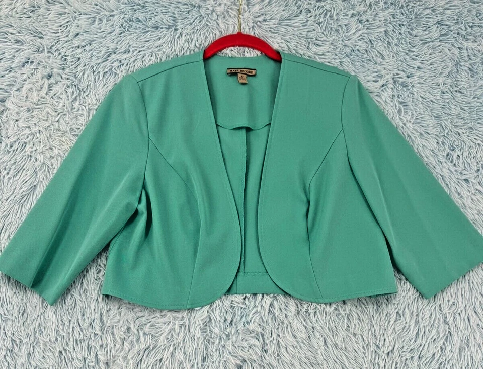 Maya Brooke Women’s Green Blazer Jacket - Size 12 - Stylish Short Top Layer - Image 4 of 4