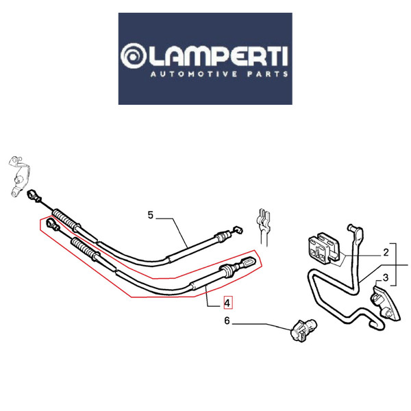 Gaspedal Kabel Lancia Dedra - Fiat Tempra Lamperti FüR 7678198-image