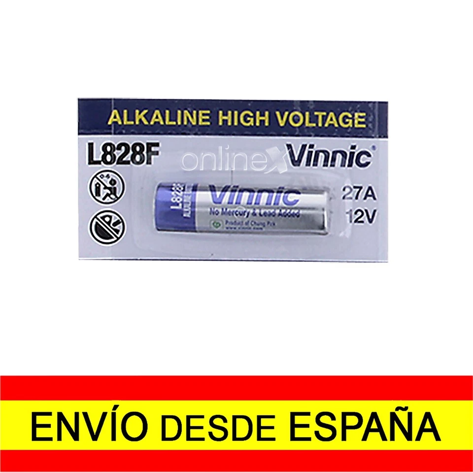 Pila Original VINNIC L828F 27A 12V MN27 Alcalina Alarma, Mando... a0879