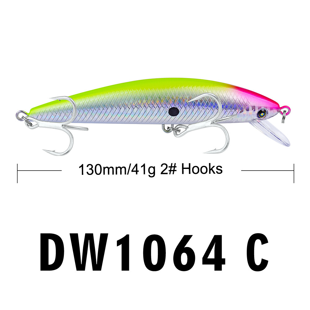 Esca Da Pesca Minnow 13 Cm - Affondante Neutra Per Trolling E Spinning - Esche In Plastica Dure