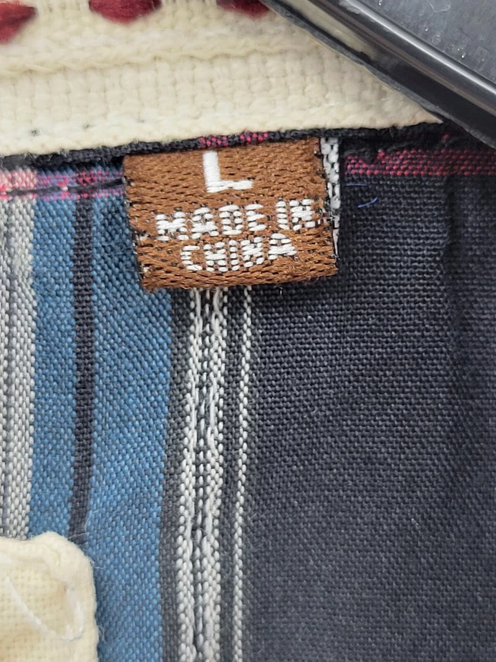 Coastal Shirt Mens Large Black Plaid Pearl Snap Western Rockabilly Rodeo Pockets - Image 4 of 4