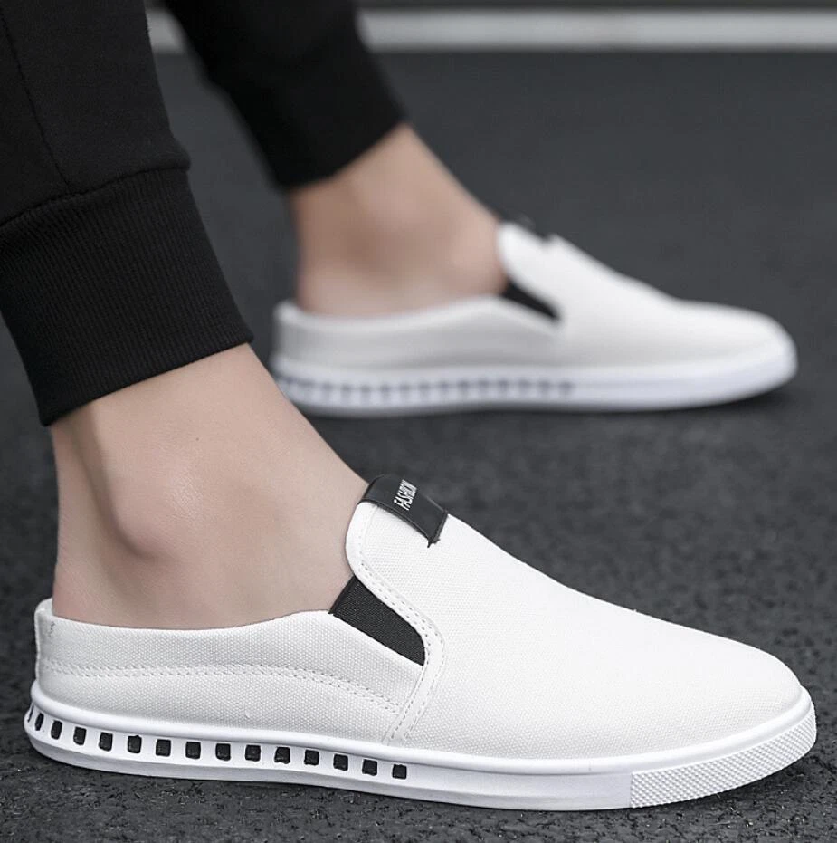 Mens slip on store shoes without heel