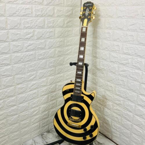 Epiphone Electric Guitar Les Paul Custom Yellow Zakk Wylde Bullseye Used - Afbeelding 1 van 10