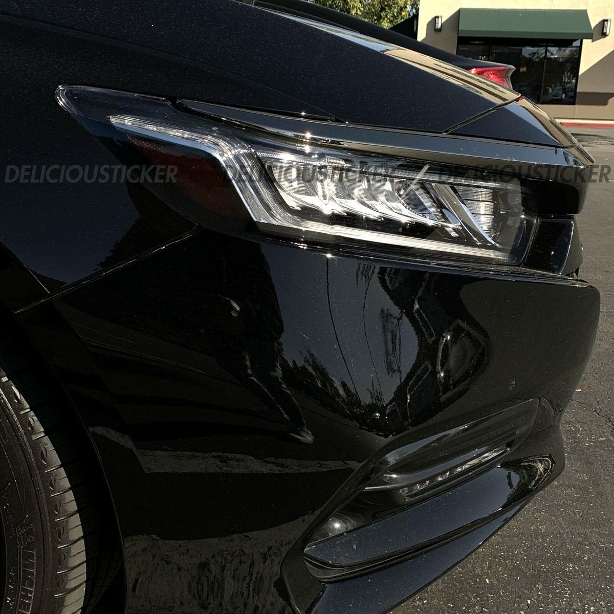 Smoke Light Tint Decals Overlays For 2018-2022 Accord - Front & Rear Tail Light Vinyl, Deliciousticker