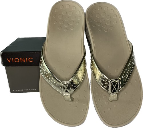 Vionic 44 Wave Brown Thong Sandal Flip Flops Women display picture 1