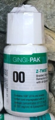 Gingi-Pak Max Z-Twist Dental Zahnfleisch Retraktionsschnur Verpackungsgröße 00
