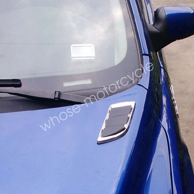 2x Front Hood Scoop Bonnet Air Intake Flow Side Fender Vents Decoration Stickers - Image 3 of 4