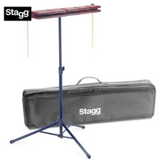 Stagg 5-Piece Wood Temple Block Percussion Set with Mallet Bag WB-SET 5B