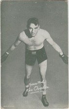 KEN OVERLIN BOXING HOFer EXHIBIT SUPPLY CO. PENNY ARCADE CARD 1931-1944