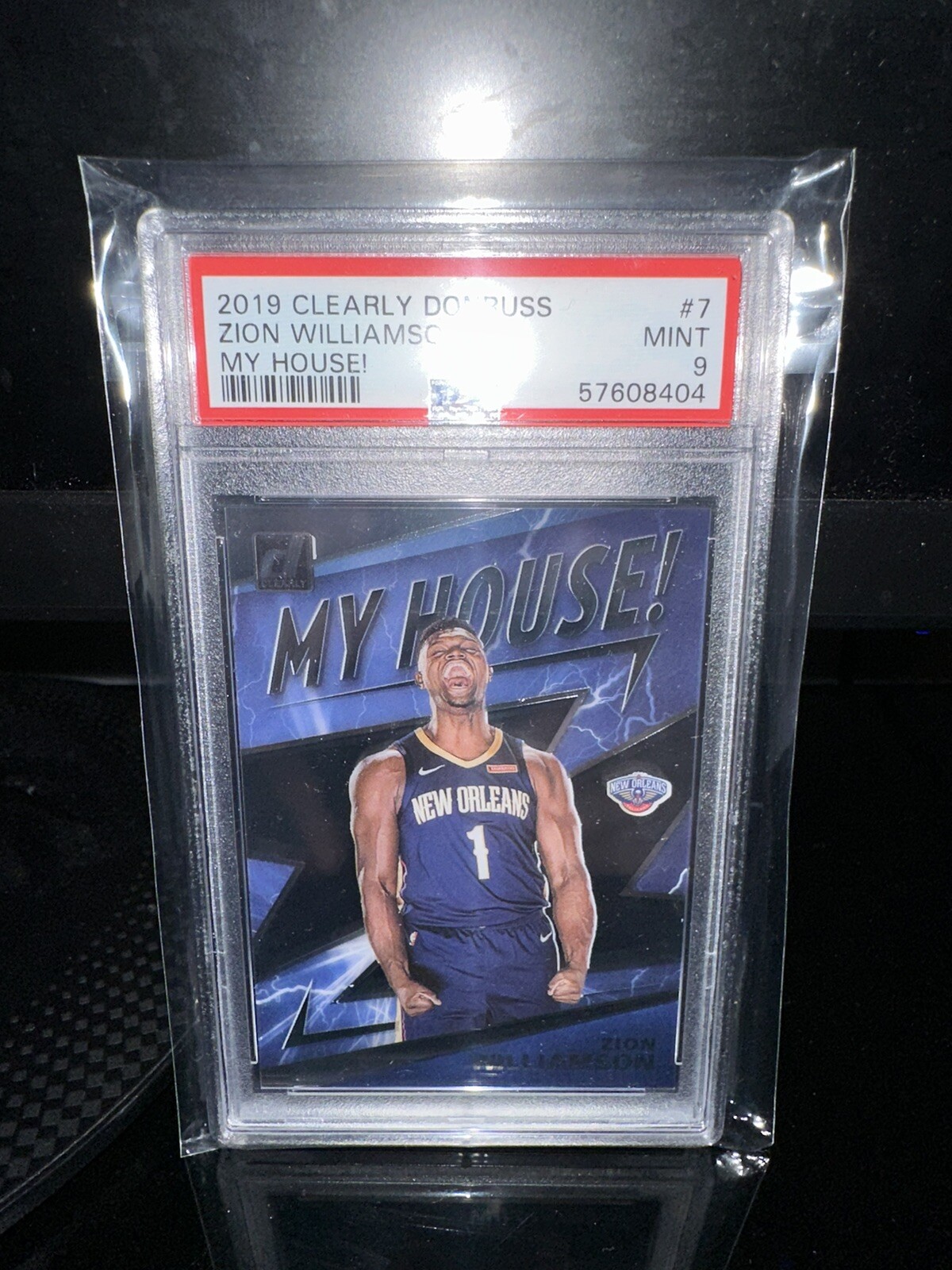 2019-20 Clearly Donruss Zion Williamson #7 PSA 9 Mint My House Acetate Rookie