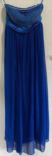 Nazz Collection Blue Sleevelss Chiffon Dress - Picture 1 of 4