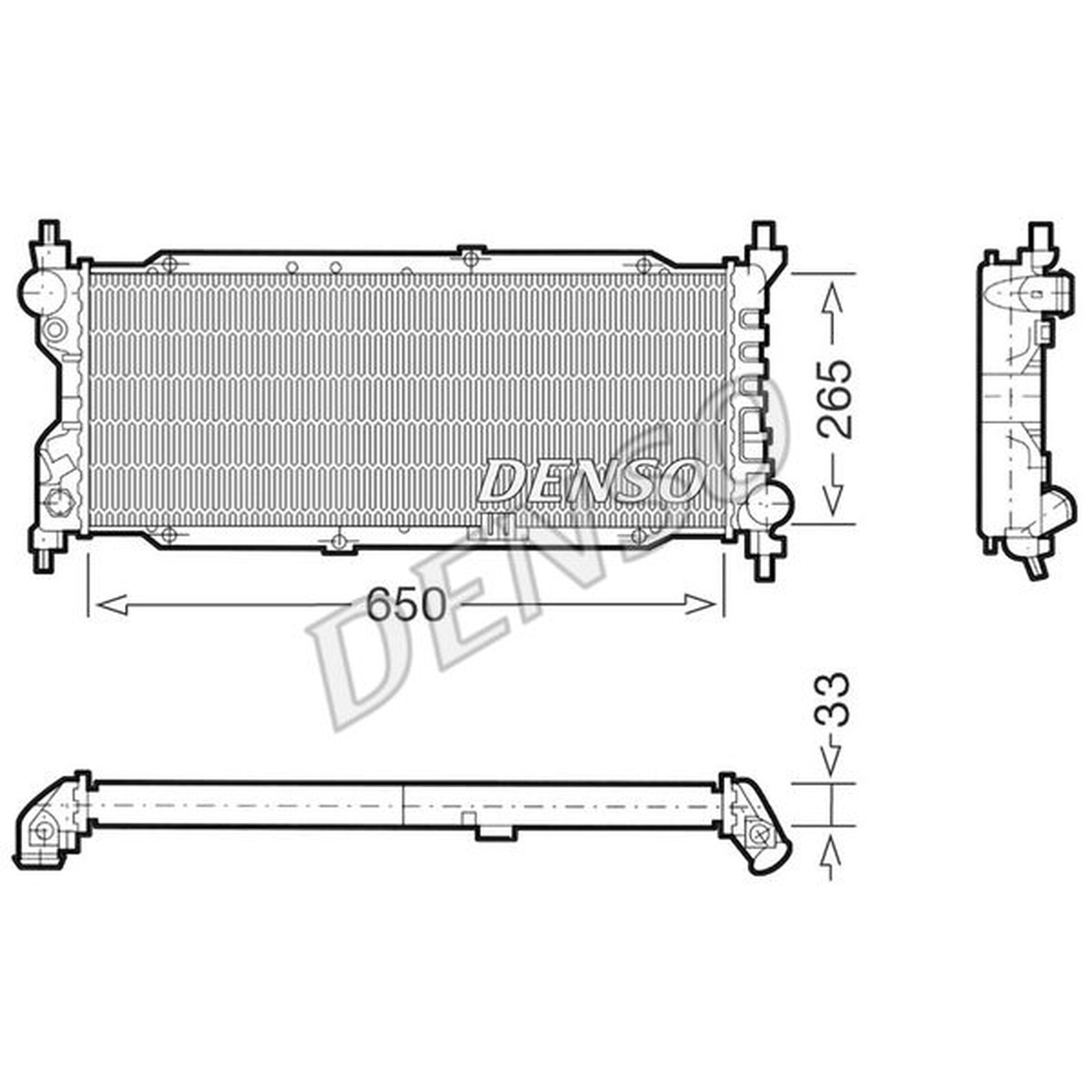 DENSO Radiator DRM20036 Car Engine Cooling Radiator Part - Genuine DENSO OE Part