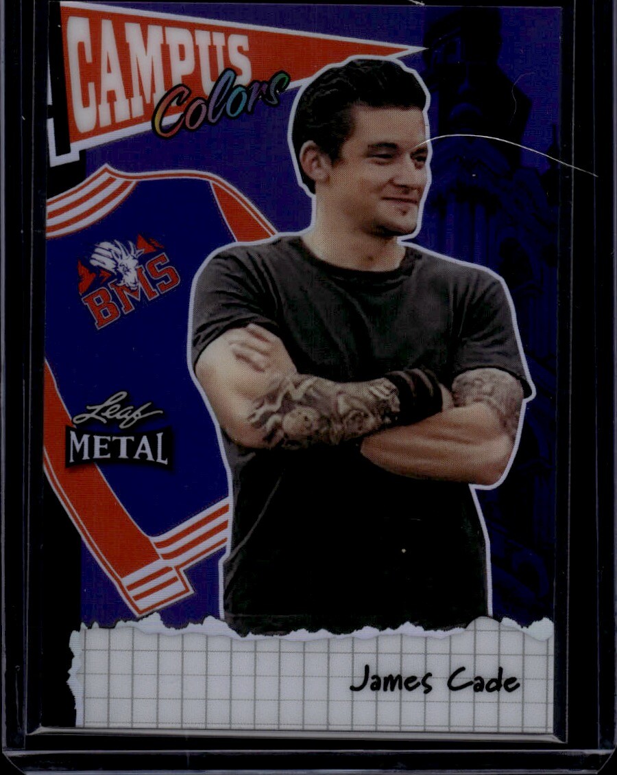 2024 Leaf Blue Mountain State James Cade Campus Icons Red White