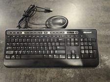 Microsoft Wireless Keyboard 1000 Model 1356 With Receiver TESTED WORKING 