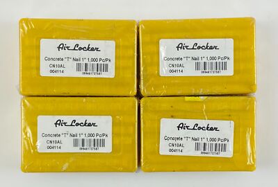 Air Locker Concrete T Nail 1 inch CN10AL 1000 Units Per Box Set of 4