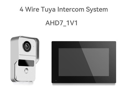 Outdoor Doorbell + 7''/10'' indoor 2.4Ghz WiFi monitor unlock Tuya intercom System