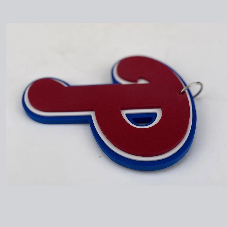 New MLB PHILADELPHIA PHILLIES Big Fan Chain HOT PINK Necklace LOGO Foam - Image 2 of 3