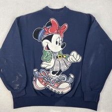 Vintage 90s Minnie Mouse Hip Hop Disney Mickey Unlimited Crewneck Sweatshirt M