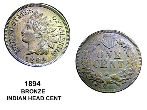 Opportunity To Acquire An Extra Fine Bronze 1894Indian Head Cent