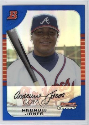 2005 Bowman Chrome Blue Refractor 140/150 Andruw Jones #93 0tw4