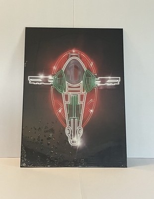 NEW Displate Star Wars Slave I Neon Metal Poster - Factory Sealed