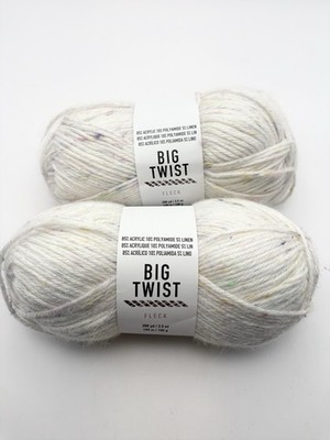 Lot of 2 Big Twist Fleck Acrylic Worsted 'Ice Cream Cake' 208yd Discontinued