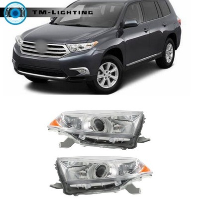 Headlights For 2011-2013 Toyota Highlander Limited Left+Right Headlamps Halogen