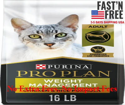 Purina Pro Plan Adult Weight Management Chicken & Rice Formula Dry Cat Food,16lb