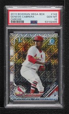 2019 Bowman Chrome Prospects Mega Box Mojo Refractor Genesis Cabrera PSA 10 8d2