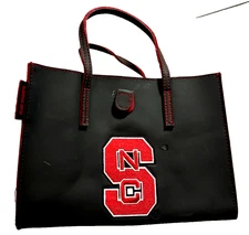 North Carolina State Logo Purse black bag with red liner
