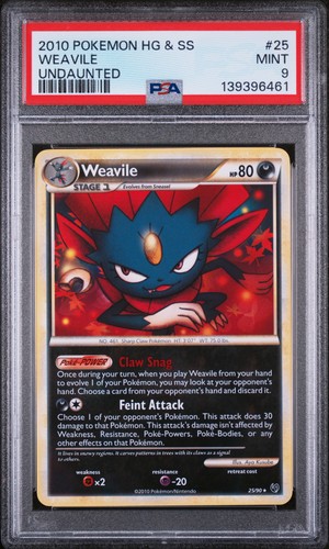 Weavile graded PSA 9 for sale on eBay