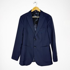 Zara Men  s Navy Textured Blazer Jacket New With Tags Size 38