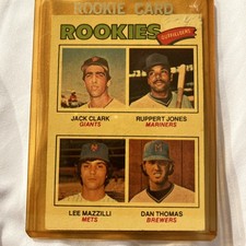 JACK CLARK LEE MAZZILLI RUPPERT JONES DAN THOMAS 1977 TOPPS ROOKIE CARD # 488 . rookie card picture