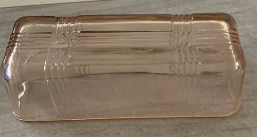 Vintage Pink Depression Glass Covered Butter Dish COVER ONLY 5.5”