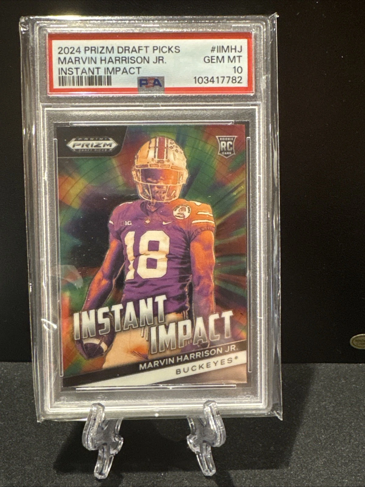 Marvin Harrison Jr. Panini Prizm Draft Picks Instant Impact #IIMHJ Base