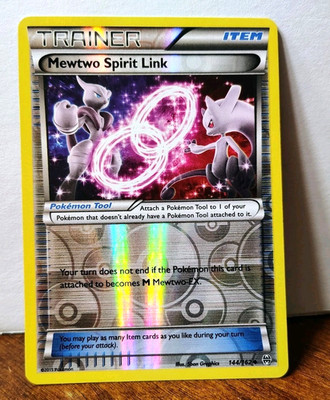 POKEMON MEWTWO SPIRIT LINK 144/162 REVERSE HOLO TRAINER BREAKTHROUGH LP