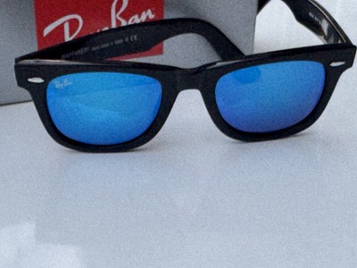NEW Ray-Ban RB2140 Original WAYFARER 901/17 BLUE MIRROR Sunglasses