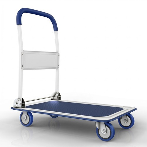 ( USED ) Folding Hand Truck Dolly Cart Wheels Luggage Trolley Moving 330/660lbs