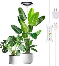 Full Spectrum LED Grow Light for Indoor Plants with Adjustable Height  Timer