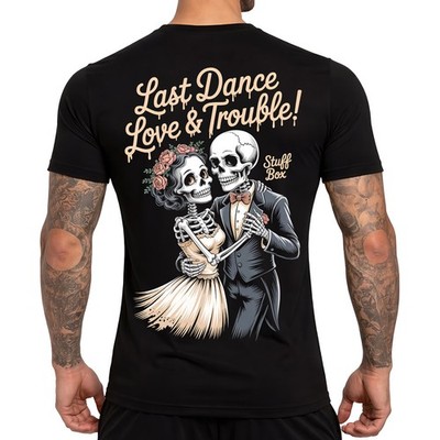 Stuff Box Herren T-Shirt Trouble Dance schwarz Skelett Skull Paar Print S-5XL