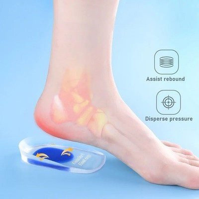 Gel Ferseneinlagen Schuhpolster Einlegesohlen Unterstützung Plantarfasziitis Fußschmerzlinderung UK