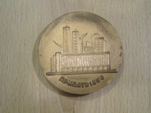 Table medal Pripyat Chernobyl nuclear power plant Start 4 unit 1983 bronze