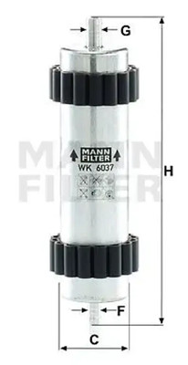 Filtro De Combustible MANN-FILTER WK 6037 Para Audi A6 C7 Allroad A7 4G0 127 401