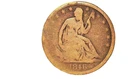 1846 - O seated liberty half dollar, Medium date