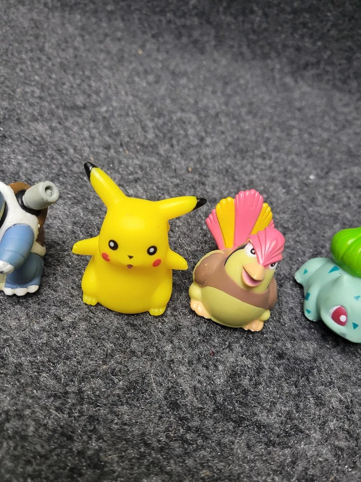 Juego de figuras vintage 1999 Pokemon Roller Ball Pikachu Bulbasaur Blastoise Pidgeot Foto 3 de 4