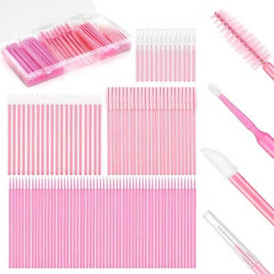 800 Pcs Pink Brow Lamination Supplies with Plastic Box Micro Eyebrow Lash Spo...