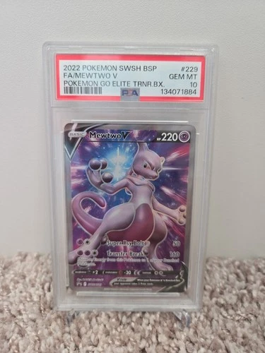 PSA 10 Mewtwo V SWSH #229 Pokemon Go Elite Trainer Box Promo