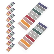  10Pcs Sticky Index Tabs: Colored Strip Page Markers - Writable and