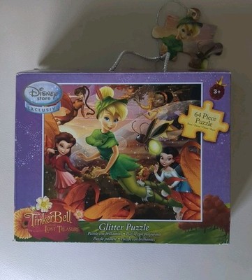 TinkerBell & der verlorene Schatz Glitzerpuzzle 64 Teile Puzzle Disney Store...